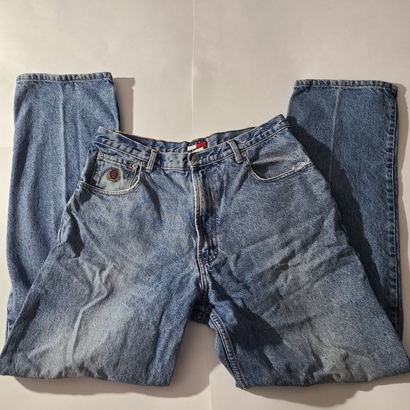 Vtg 90s Tommy Hilfiger Traditional Classic Denim Jeans Size 34 x 32 Made/USA - Picture 2 of 10